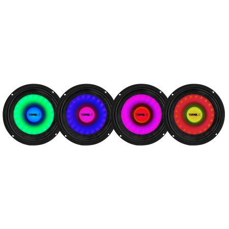 4-pakning DS18 PRO-X6.4RGB, 6,5 tommers RGB LED-mellomtonebasser i gruppen Billyd / Bilhøyttalere / Midbasser/mellomtone hos BRL (SETPROX64RGBX4)