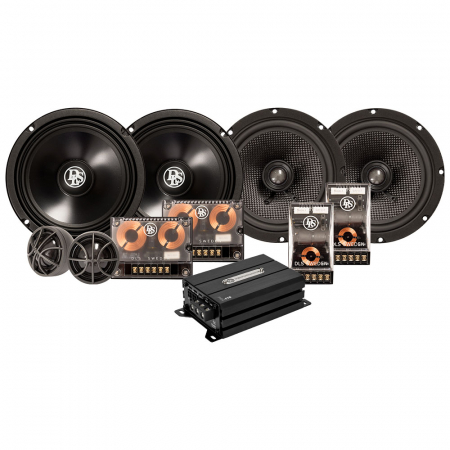 DLS Reference & Performance fram- & baksystem med forsterker i gruppen Pakkeløsninger / Pakker for bilen / Høyttalerpakker hos BRL Electronics (SETPS4110PKT1)