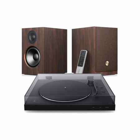 Sony PS-LX310BT med Audio Pro A28 i valnött, vinylspillerpakke i gruppen Lyd til hjemmet / Hifi / Platespillere hos BRL Electronics (SETPSLX310BTPKT1)