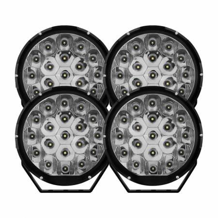 4-pakning NIZLED R106DL, 7 tommer / 18 cm ekstralys, 106W i gruppen Billyd / LED-Belysning / LED-lamper / Ekstralys hos BRL Electronics (SETR160DLX4)