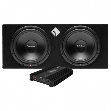 Rockford Fosgate R2-2X12 & Play Power 600.1, baspakke i gruppen Pakkeløsninger / Pakker for bilen / Basspakker hos BRL Electronics (SETR22X12PKT5)