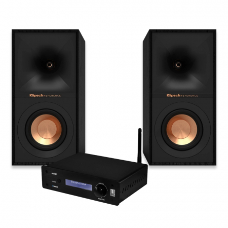 System One A50B og Klipsch R-40M stereopakke, svart i gruppen Pakkeløsninger / Pakker for hjemmet / Stereopakker hos BRL Electronics (SETR40MPKT1)