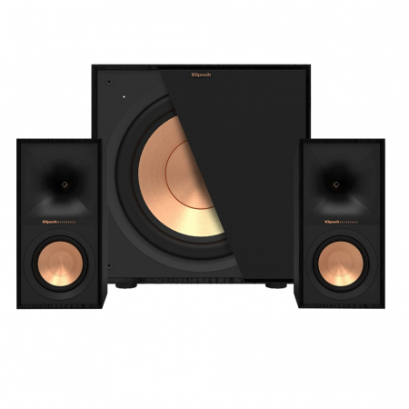 Klipsch R-40M & Klipsch R-101SW 2.1 högtalarpaket, svart i gruppen Pakkeløsninger / Pakker for hjemmet / Høyttalerpakker hos BRL Electronics (SETR40MPKT3)