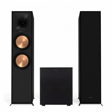 Klipsch R-800F & R-120SW 2.1 høyttalerpakke, svart i gruppen Pakkeløsninger / Pakker for hjemmet / Høyttalerpakker hos BRL Electronics (SETR800FPKT9)
