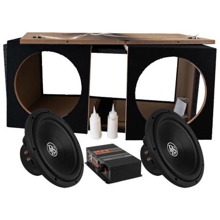 DLS Reference 2x12 tommers basskasse i byggesett med forsterker i gruppen Pakkeløsninger / Pakker for bilen / Basspakker hos BRL (SETRCW12D2PKT16)