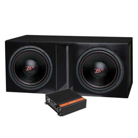 B2 Audio RIOT 12D2 i GV-låda & GAS PRO SPL 3500.1 i gruppen Pakkeløsninger / Pakker for bilen / Basspakker hos BRL Electronics (SETRIOT12BOXPSP3500)