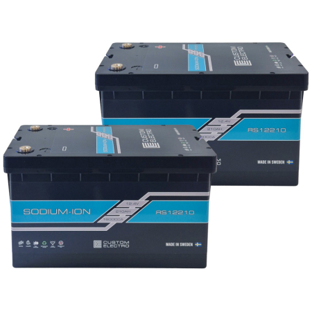 Batteripakke, 2-pakning CustomElectro RS 12-210 Sodium-Ion i gruppen Billyd / Tilbehør / Batterier hos BRL (SETRS12210X2)