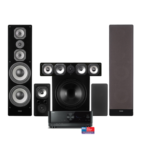 Yamaha RX-V6A og Dynavoice Challenger M-105 5.1 hjemmekinoanlegg, sort i gruppen Pakkeløsninger / Pakker for hjemmet / Hjemmekino og Hjemmekinopakker hos BRL (SETRXV6APKT9)
