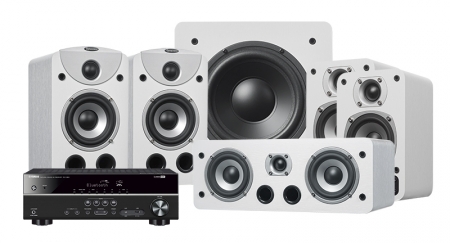 Dynavoice Magic S-4 EX v3 hvit 5.1 Pakke med Yamaha RX-V383 i gruppen Pakkeløsninger / Pakker for hjemmet / Hjemmekino og Hjemmekinopakker hos BRL (SETS4EXPKT6)