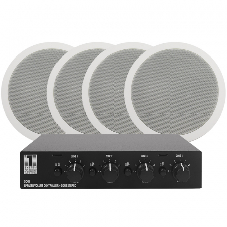 2 par System One IC820-høyttalere og SC4B-høyttalerutveksler i gruppen Pakkeløsninger / Pakker for hjemmet / Multiroompakker hos BRL Electronics (SETSC4BPKT1)