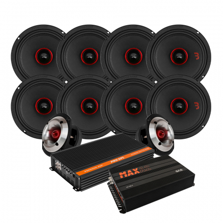 8-pack Bass Habit SE2200M med SE245T SPL-paket med steg, large i gruppen Pakkeløsninger / Pakker for bilen / SPL Høyttalerpakker hos BRL (SETSE2200MPKT2)
