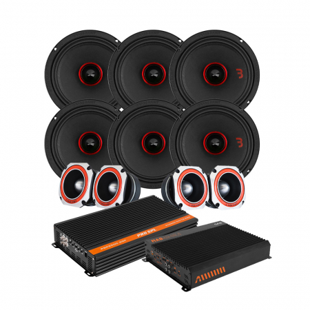 6-pack Bass Habit SE2200M med 4-pack SE45T SPL-paket med steg, large i gruppen Pakkeløsninger / Pakker for bilen / SPL Høyttalerpakker hos BRL (SETSE2200MPKT3)