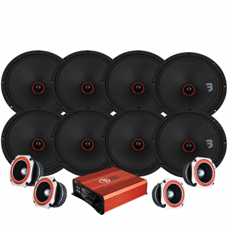 Bass Habit SPL Elite SE250M & SE45T SPL-pakke med forsterker, stor i gruppen Pakkeløsninger / Pakker for bilen / SPL Høyttalerpakker hos BRL Electronics (SETSE250MPKT2)