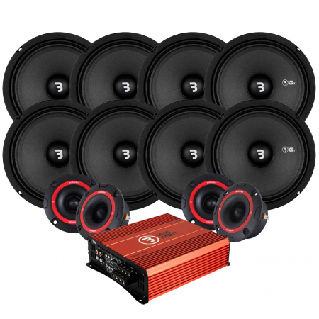 Bass Habit SP165M & SP25A SPL-pakke med forsterker, stor i gruppen Pakkeløsninger / Pakker for bilen / SPL Høyttalerpakker hos BRL Electronics (SETSE5004PKT1)