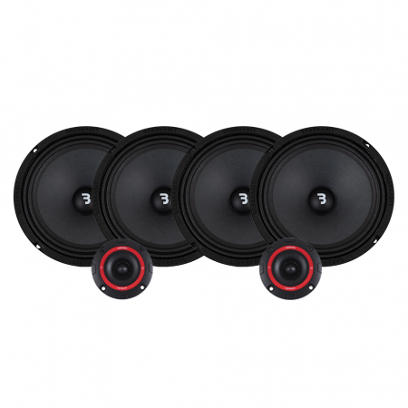 4-pakke Bass Habit Play SP200M med SP25A SPL-pakke, medium i gruppen Pakkeløsninger / Pakker for bilen / SPL Høyttalerpakker hos BRL Electronics (SETSP200MPKT4)