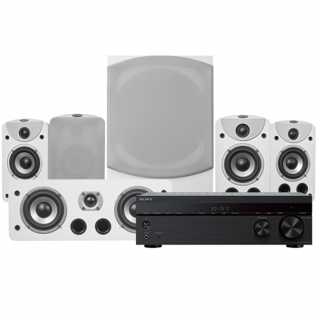 Sony STR-DH590 & Dynavoice Magic S-4, 5.1 hjemmekinopakke, hvit i gruppen Pakkeløsninger / Pakker for hjemmet / Hjemmekino og Hjemmekinopakker hos BRL (SETSTRDH590PKT2)