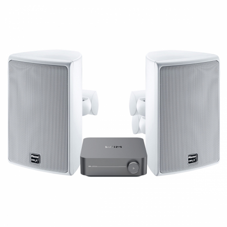 WiiM Amp & Magnat Symbox X-160 Utendørshøyttalere Hvite i gruppen Pakkeløsninger / Pakker for hjemmet / Stereopakker hos BRL Electronics (SETSX160PKT3)