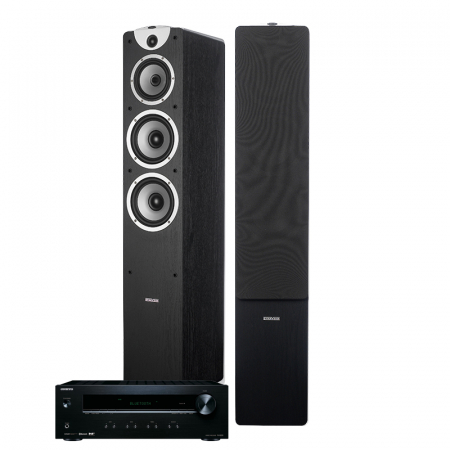 Onkyo TX-8220 & Dynavoice Magic F-7 svart, 2.0 stereopakke i gruppen Pakkeløsninger / Pakker for hjemmet / Stereopakker hos BRL Electronics (SETTX8220PKT1)