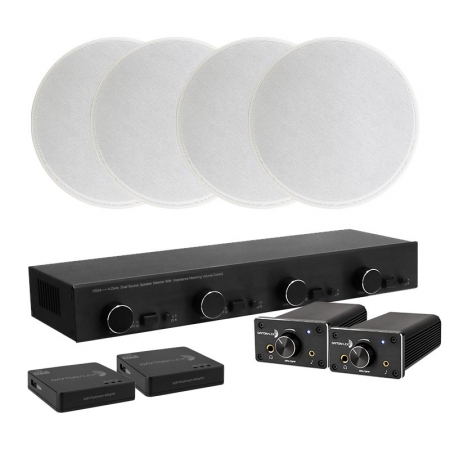 Dayton Audio DTA-120BT med 4st IC680, høyttalerveksler og WiFi-adapter i gruppen Pakkeløsninger / Pakker for hjemmet / Multiroompakker hos BRL (SETVSS4DTA120PKT1)