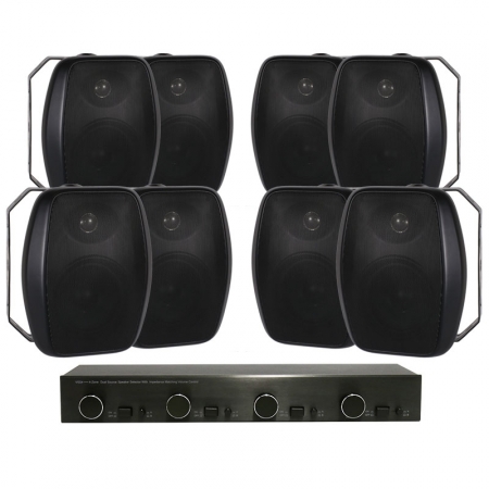 System One OD570 med System One VSS4 høyttalerveksler i gruppen Pakkeløsninger / Pakker for hjemmet / Multiroompakker hos BRL (SETVSS4PKT2)