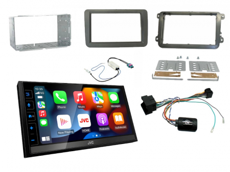 Innstallasjonskit VW 2-DIN (MIB-PQ) & JVC KW-M785DBW i gruppen Billyd / Hva passer i min bil / Volkswagen / Transporter / Transporter T6 2015-2020 / Bytte stereo Transporter T6 2015-2020 hos BRL Electronics (SETVWPKT34)