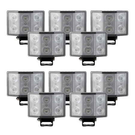10-pack NIZLED W60 Vinklad arbetsbelysning 60W (5600 lumen), arbetsljuspaket i gruppen Billyd / LED-Belysning / LED-lamper / Arbeidslys hos BRL Electronics (SETW60RFAX10)