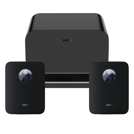 2-pakning WiiM Sound med WiM Sub Pro, svart i gruppen Pakkeløsninger / Pakker for hjemmet / Stereopakker hos BRL (SETWIIMSOUNDPKT1)