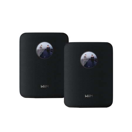 2-pakning WiiM Sound smart høyttalere med skjerm, svart i gruppen Nyheter hos BRL (SETWIIMSOUNDPKT3)