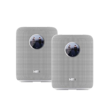 2-pakning WiiM Sound smart høyttalere med skjerm, hvit i gruppen Nyheter hos BRL (SETWIIMSOUNDPKT4)