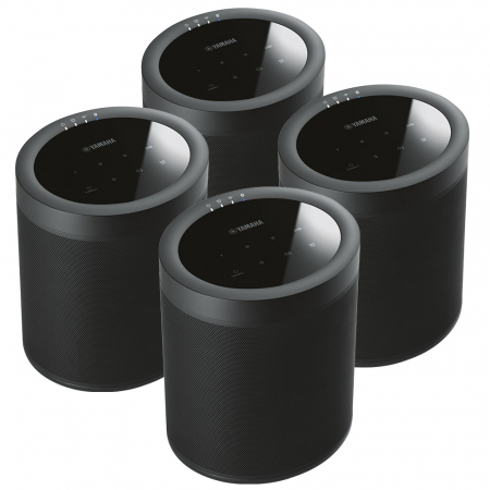 4-pakk Yamaha MusicCast 20 i svart i gruppen Pakkeløsninger / Pakker for hjemmet / Multiroompakker hos BRL Electronics (SETWX021BLX4)