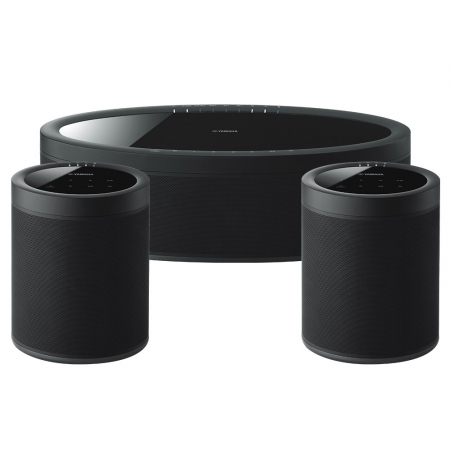 Yamaha MusicCast 50 & 2-pack MusicCast 20, svart i gruppen Pakkeløsninger / Pakker for hjemmet / Multiroompakker hos BRL Electronics (SETWX051PKT1)