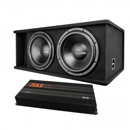 DS18 ZR212LD med GAS MAX A2-1500.1DL, tungt baspakke i gruppen Pakkeløsninger / Pakker for bilen / Basspakker hos BRL Electronics (SETZR212LDPKT1)