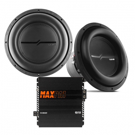 2-pack DS18 ZXI12.4D & GAS MAX PA1-3000.1DZ1, baspaket i gruppen Pakkeløsninger / Pakker for bilen / Basspakker hos BRL Electronics (SETZXI124DPKT1)