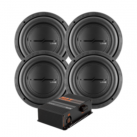 4-pakke DS18 ZXI6.4D & GAS MAX PA1-1500.1DZ2, baspakke i gruppen Pakkeløsninger / Pakker for bilen / Basspakker hos BRL Electronics (SETZXI64DPKT1)