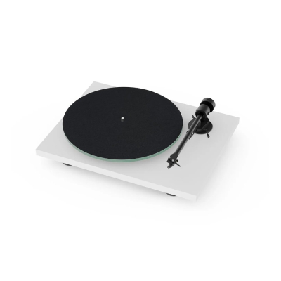 Pro-Ject T1 EVO Phono platespiller med OM10-pickup, matt hvit