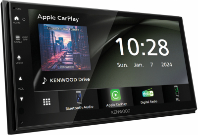 Kenwood DMX6523DABS, bilstereo med trådløs CarPlay & Android Auto, DAB+ og mer
