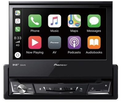 Pioneer AVH-Z7200DAB, bilstereo med Apple CarPlay, Android Auto og DAB+