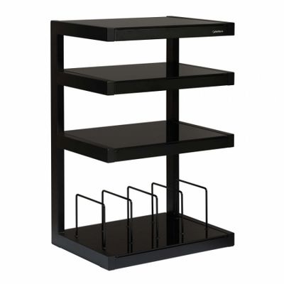 Norstone Esse Hifi Vinyl, matt svart stereobenk