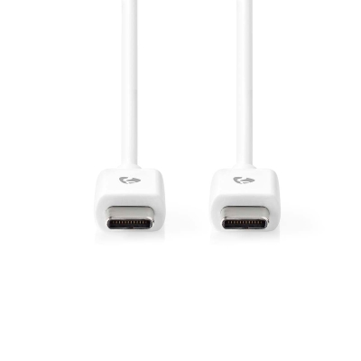 NEDIS 176CCGL60700WT30 USB-C-kabel, hvit, 3 meter