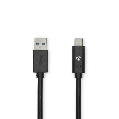NEDIS CCGW61600BK10 USB-A-til-USB-C-kabel, svart, 1 meter