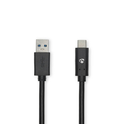 NEDIS CCGW61600BK20 USB-A-til-USB-C-kabel, svart, 2 meter