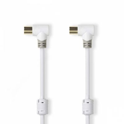 Nedis vinklad koaxialkabel för antenn-TV och radio