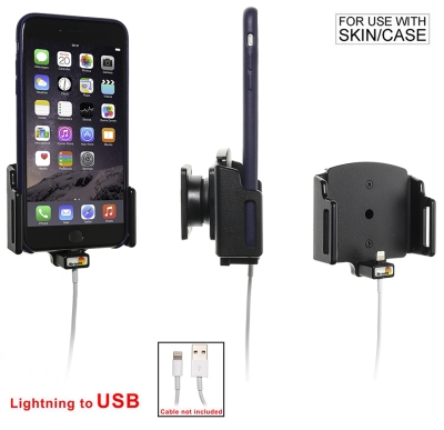 Brodit Holder for Kabeltilkobling, Apple iPhone 11/6 Plus/6S Plus/7 Plus/8 Plus/X/XR/Xs/Xs Max