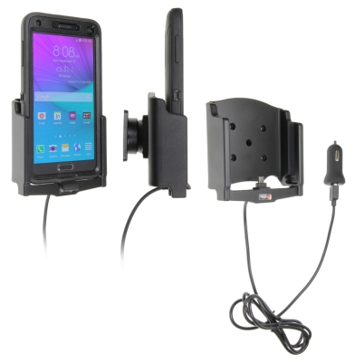 Brodit Aktiv holder med USB-kabel og cigg-adapter, Samsung Galaxy Note 4 