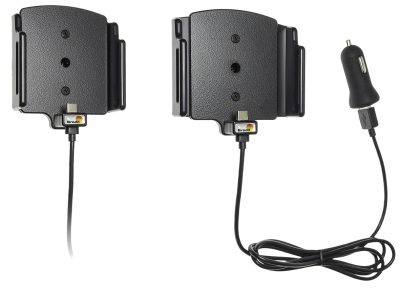 Brodit Aktiv holder med USB-kabel og cigarettadapter, Samsung Galaxy S24 Ultra SM-S928B/DS/S24+ SM-S926B/DS/S25 Ultra/S25+