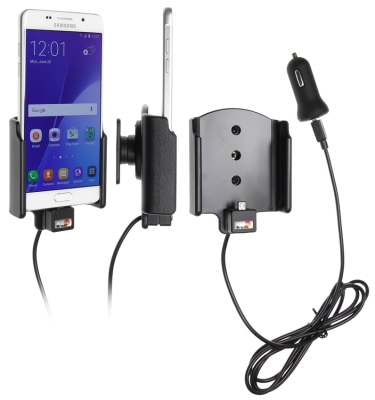 Brodit Aktiv holder med USB-kabel og cigarettadapter, Samsung Galaxy A5 (2016) 