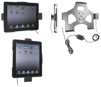Brodit Aktiv holder for fast installasjon, Apple iPad 2 (A1395, A1396, A1397)/3rd Gen (A1416, A1430, A1403)