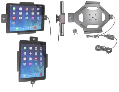 Brodit Holder med nøkkel-lås, Apple iPad 5th Gen (A1822, A1823)/9.7 6th Gen (A1893, A1954)/9.7 New/Air (A1474, A1475, A1476)