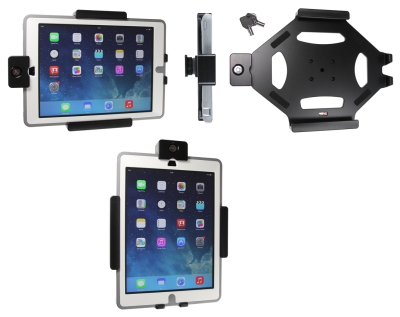 Brodit Holder med nøkkel-lås, Apple iPad 5th Gen (A1822, A1823)/9.7 6th Gen (A1893, A1954)/9.7 New/Air (A1474, A1475, A1476)