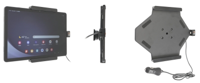 Brodit Aktiv holder med USB-kabel og cigarettadapter, Samsung Galaxy Tab A9+ 11 SM-X210/SM-X215 LTE/SM-X216 5G 
